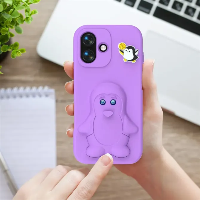 Coque iPhone 17 Pingouin Support Intégré | BANQUISE