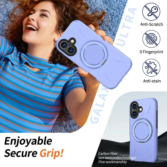 Coque iPhone 17 MagSafe Support Rotatif Béquille Antichoc