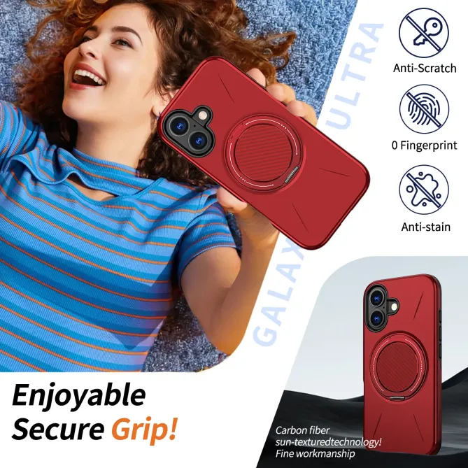 Coque iPhone 17 MagSafe Support Rotatif Béquille Antichoc