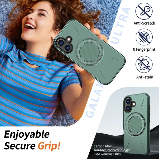 Coque iPhone 17 MagSafe Support Rotatif Béquille Antichoc