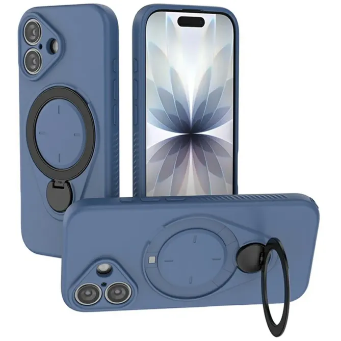 Coque iPhone 17 MagSafe Anneau Rotatif Support 360° Hybride