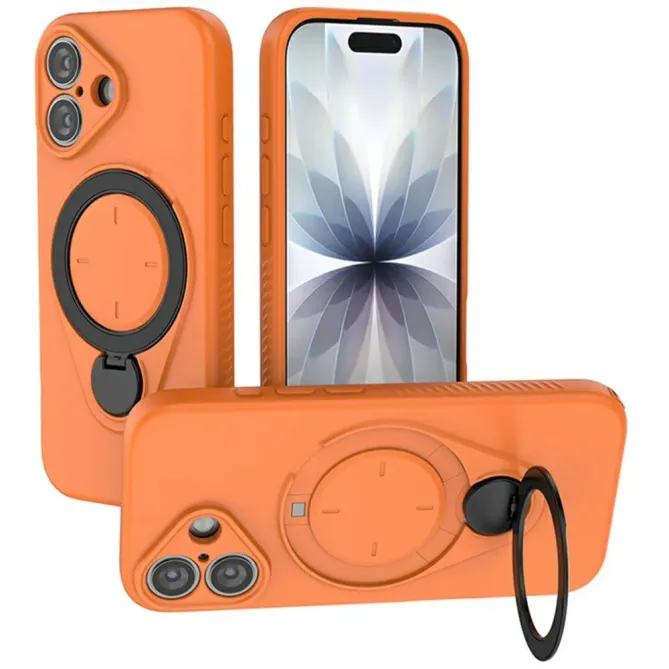 Coque iPhone 17 MagSafe Anneau Rotatif Support 360° Hybride