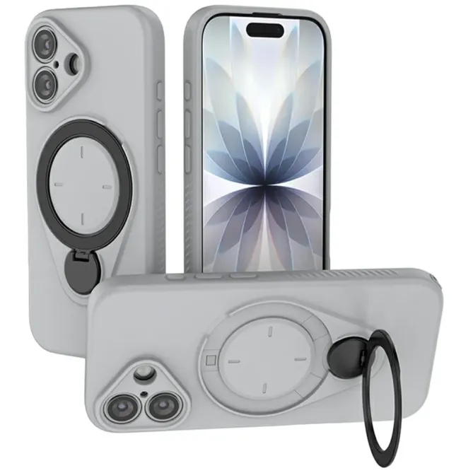 Coque iPhone 17 MagSafe Anneau Rotatif Support 360° Hybride