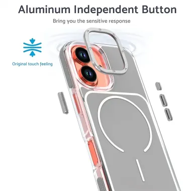 Coque iPhone 17 MagSafe bi-ton transparente Gris - photo 2