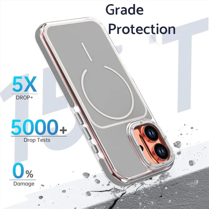 Coque iPhone 17 MagSafe bi-ton transparente