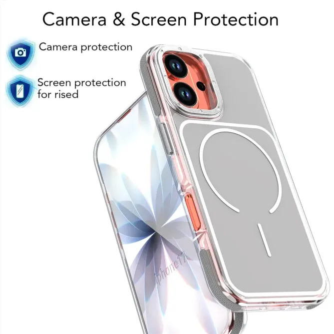 Coque iPhone 17 MagSafe bi-ton transparente