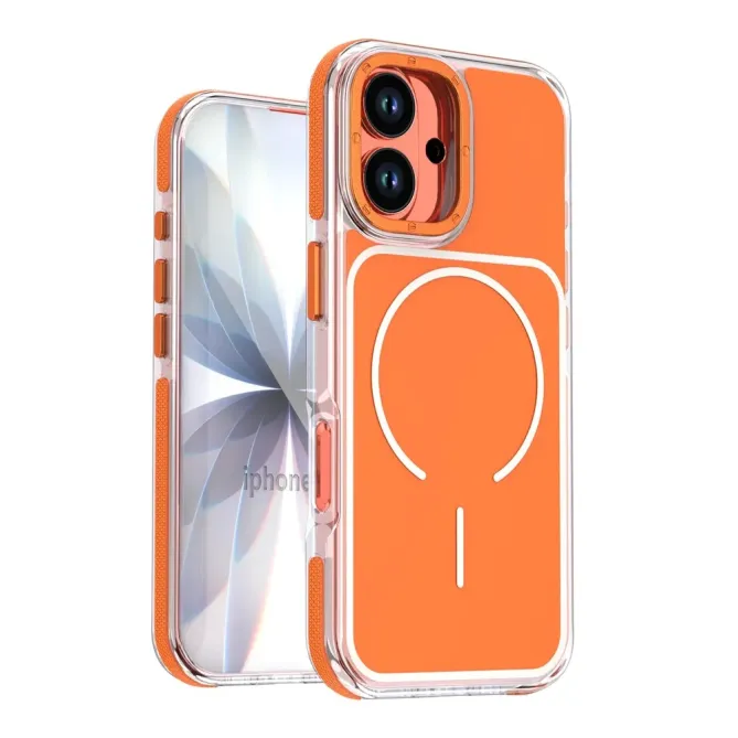 Coque iPhone 17 MagSafe bi-ton transparente