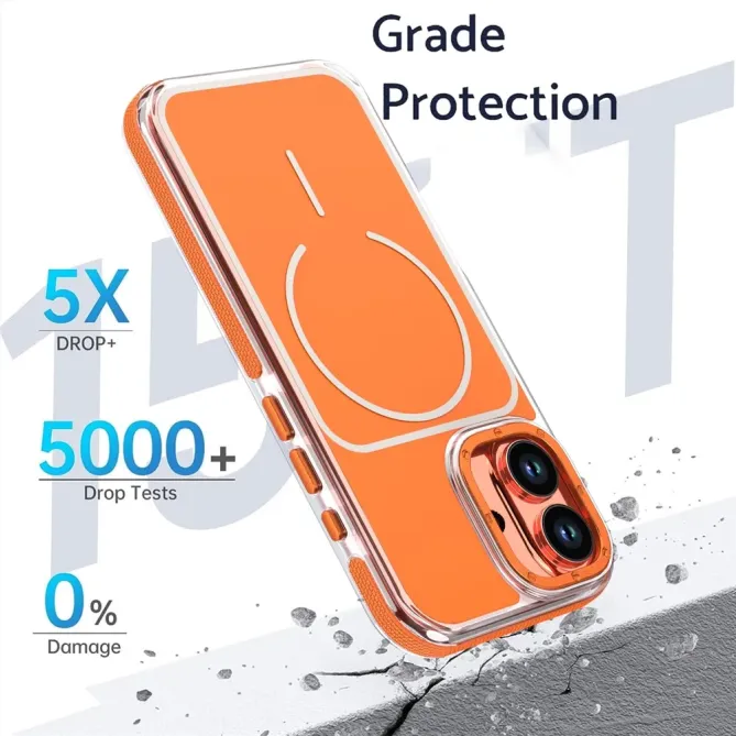 Coque iPhone 17 MagSafe bi-ton transparente