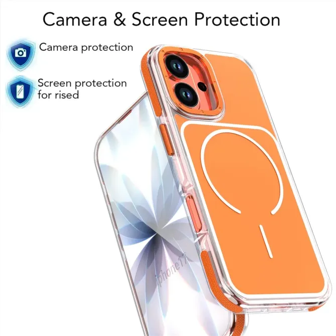Coque iPhone 17 MagSafe bi-ton transparente
