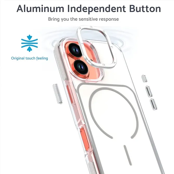 Coque iPhone 17 MagSafe bi-ton transparente