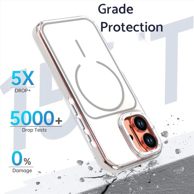 Coque iPhone 17 MagSafe bi-ton transparente