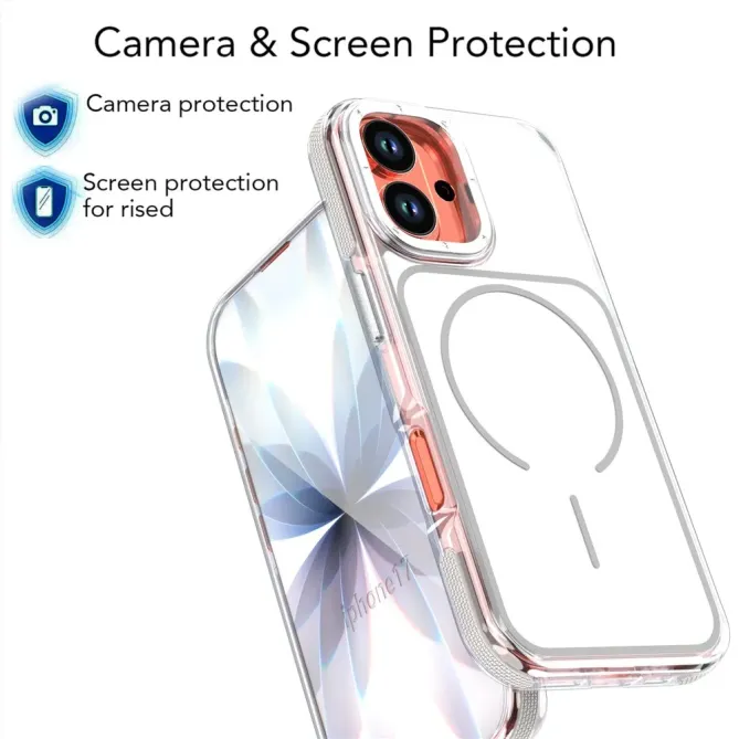 Coque iPhone 17 MagSafe bi-ton transparente