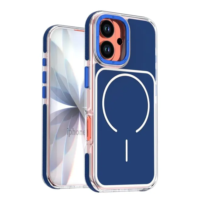 Coque iPhone 17 MagSafe bi-ton transparente