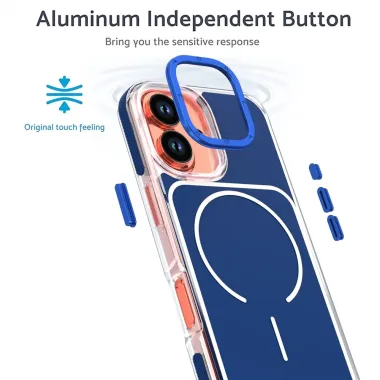 Coque iPhone 17 MagSafe bi-ton transparente Bleu - photo 17