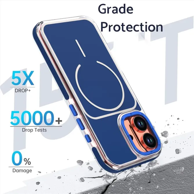 Coque iPhone 17 MagSafe bi-ton transparente