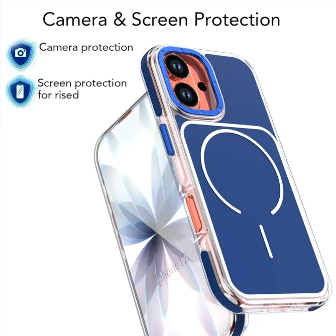 Coque iPhone 17 MagSafe bi-ton transparente