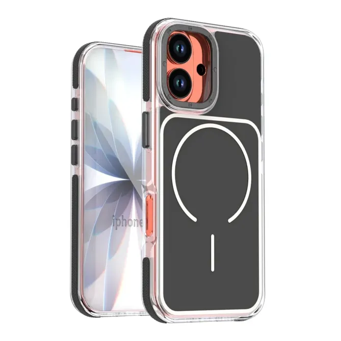 Coque iPhone 17 MagSafe bi-ton transparente