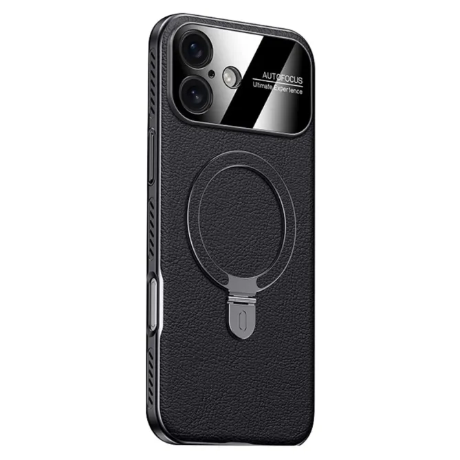 Coque iPhone 17 MagSafe Support Ajustable Simili Cuir