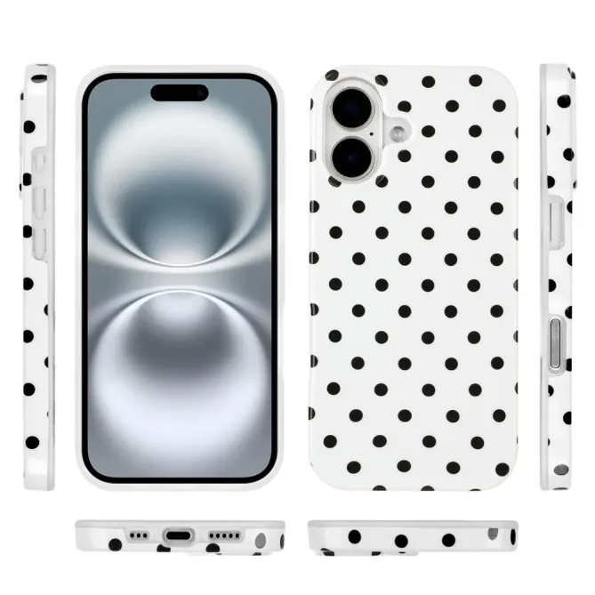 Coque iPhone 17 Motif Pois Design Rétro Protection