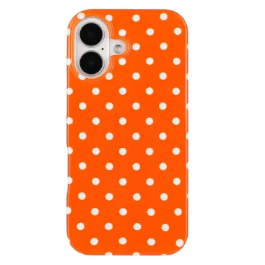 Coque iPhone 17 Motif Pois Design Rétro Protection Orange - photo 32