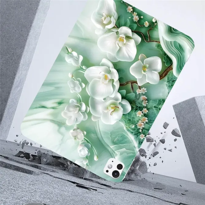 Coque iPad Pro 13 (2025) / 13 (2024) Orchidée Blanche Jade