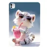 Coque iPad Pro 13 (2025) / 13 (2024) Chat Cocktail Été