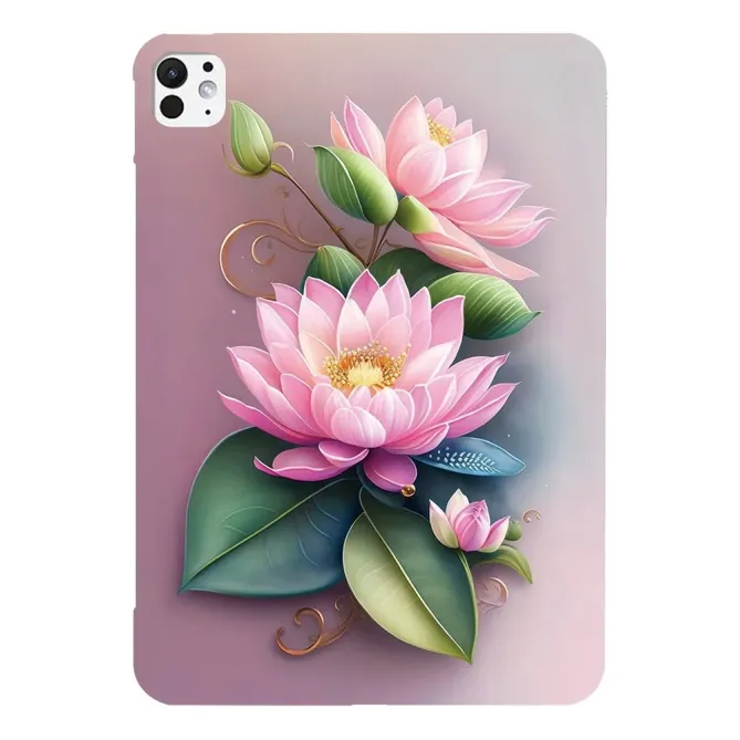 Coque iPad Pro 13 (2025) / 13 (2024) Lotus Rose