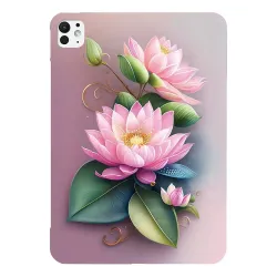 Coque iPad Pro 13 (2025) / 13 (2024) Lotus Rose