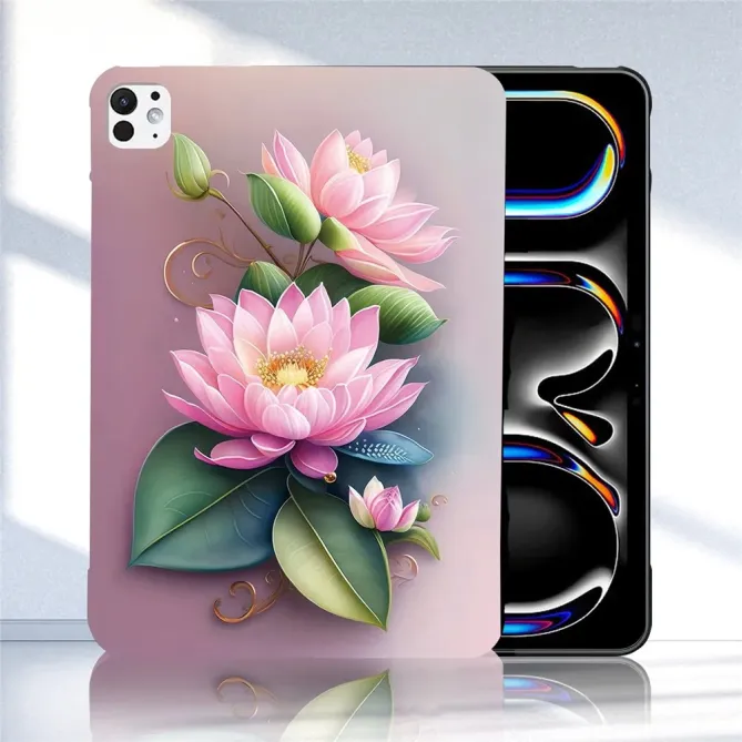 Coque iPad Pro 13 (2025) / 13 (2024) Lotus Rose