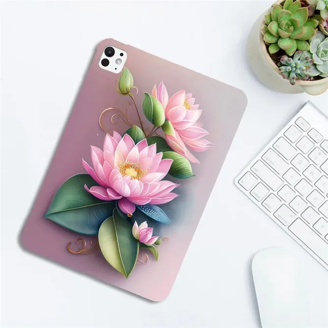 Coque iPad Pro 13 (2025) / 13 (2024) Lotus Rose