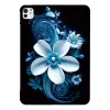 Coque iPad Pro 13 (2025) / 13 (2024) Fleur Bleue Artistique