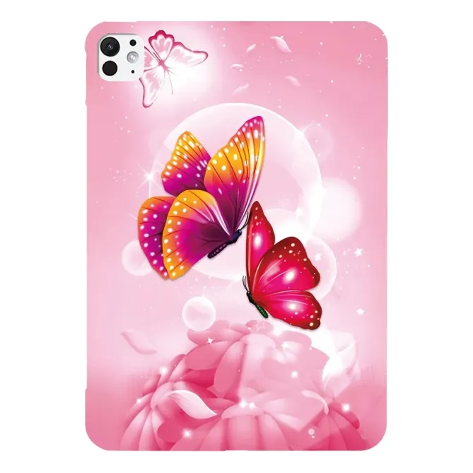 Coque iPad Pro 13 (2025) / 13 (2024) Papillon Rose