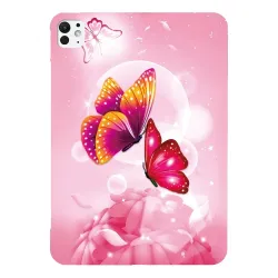 Coque iPad Pro 13 (2025) / 13 (2024) Papillon Rose