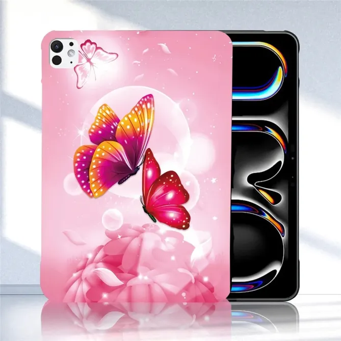 Coque iPad Pro 13 (2025) / 13 (2024) Papillon Rose
