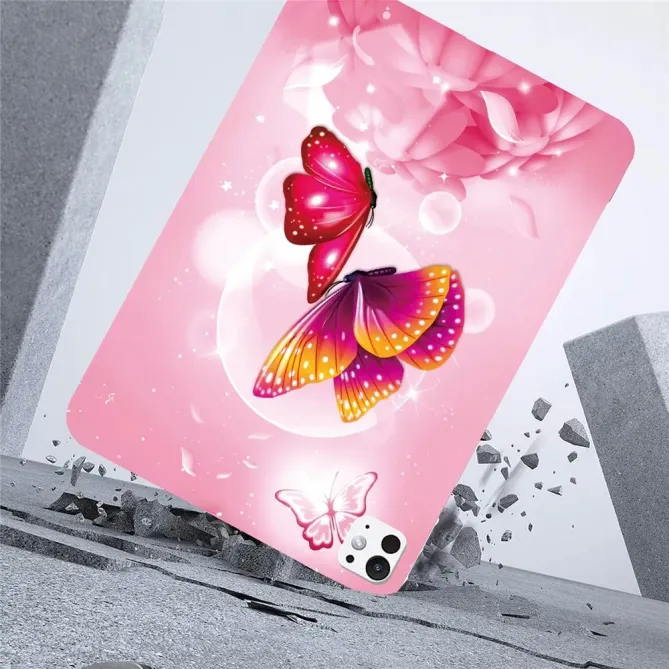 Coque iPad Pro 13 (2025) / 13 (2024) Papillon Rose