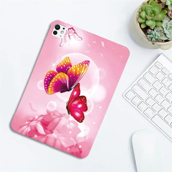 Coque iPad Pro 13 (2025) / 13 (2024) Papillon Rose