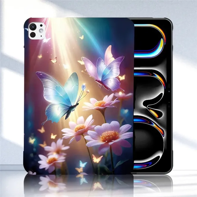 Coque iPad Pro 13 (2025) / 13 (2024) Papillon Florale