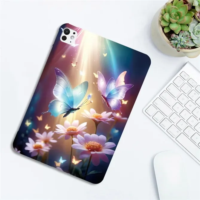 Coque iPad Pro 13 (2025) / 13 (2024) Papillon Florale