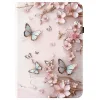 Housse iPad Pro 13 (2025) / (2024) Porte-cartes Papillons Roses