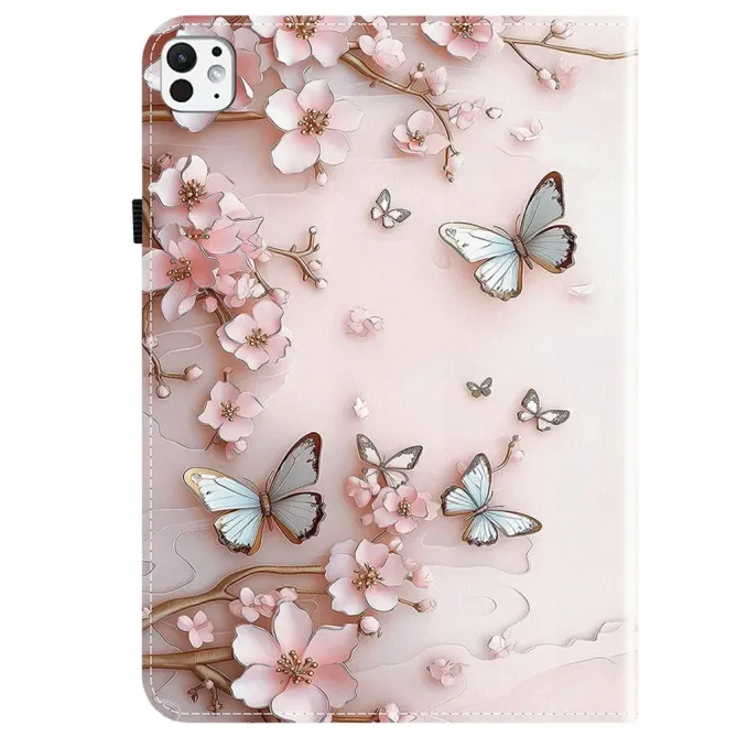 Housse iPad Pro 13 (2025) / (2024) Porte-cartes Papillons Roses