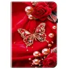 Housse iPad Pro 13 (2025) / (2024) Roses Rouges et Papillon Bijou Port