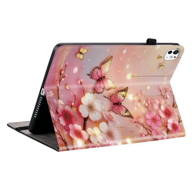 Housse iPad Pro 13 (2025) / (2024) Fleurs de Cerisier et Papillons Lum