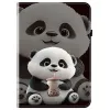 Housse iPad Pro 13 (2025) / (2024) Panda Bubble Tea Kawaii Porte-carte
