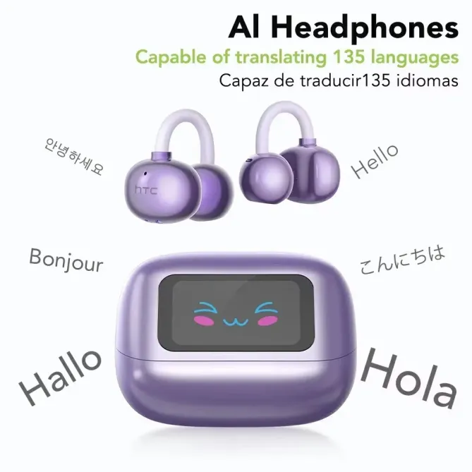 Écouteurs Bluetooth 6.0 Traduction IA Écran Tactile