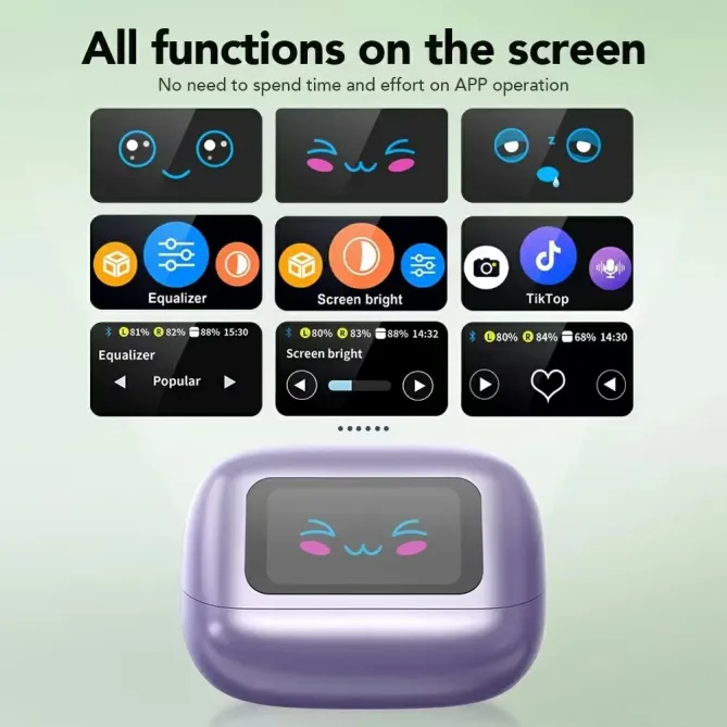 Écouteurs Bluetooth 6.0 Traduction IA Écran Tactile