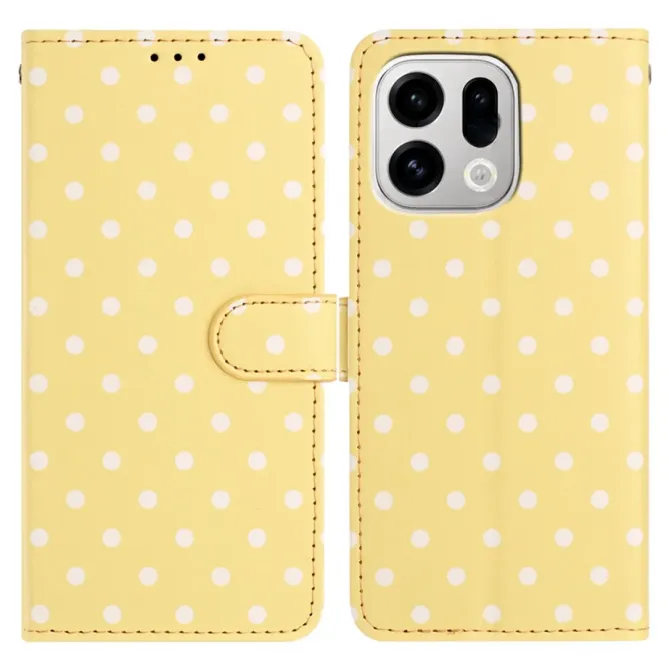 Housse Oppo Find X9 5G à pois avec porte-cartes