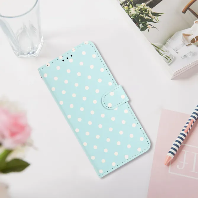 Housse Oppo Find X9 Pro 5G à pois avec porte-cartes
