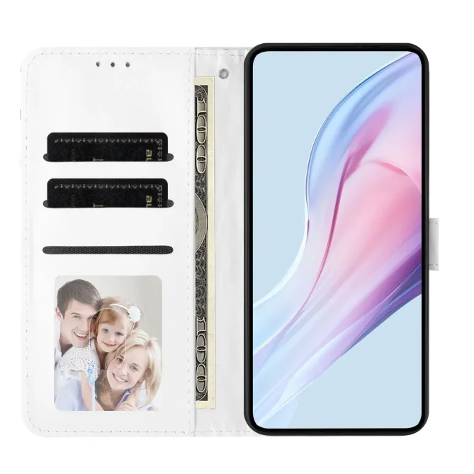 Housse Oppo Find X9 Pro 5G à pois avec porte-cartes