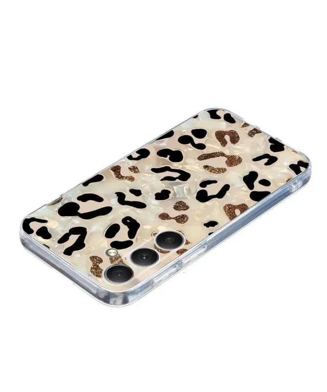 Coque Samsung Galaxy A57 Silicone Léopard Taches Or & Noir