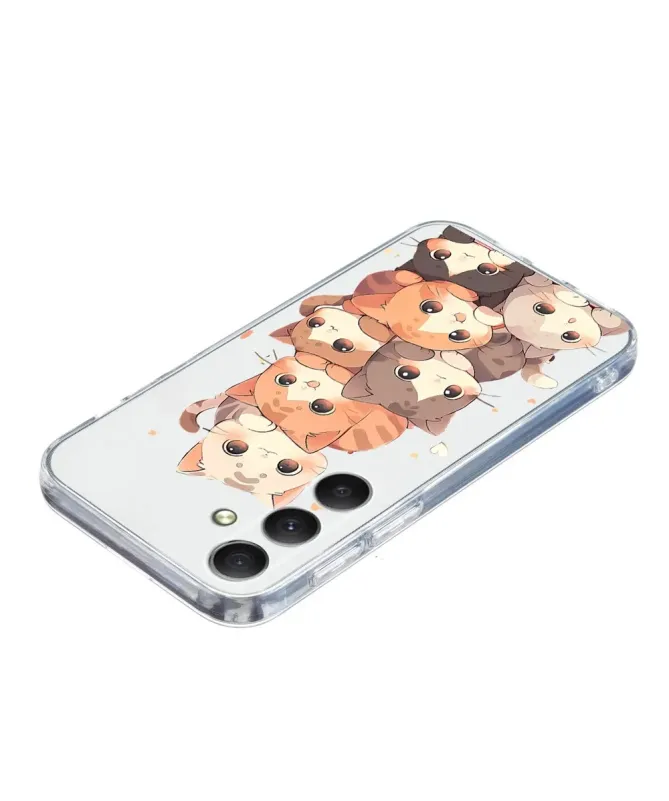 Coque Samsung Galaxy A57 Petits Chats Empilés